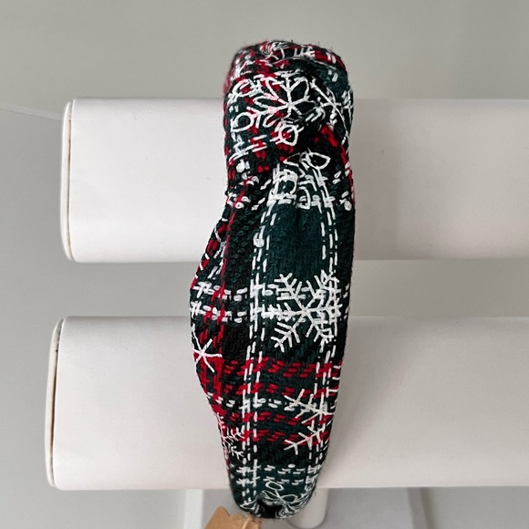 | Winter HEADBAND | NEW! | Snowflakes on Tweed - Picture 3 of 9